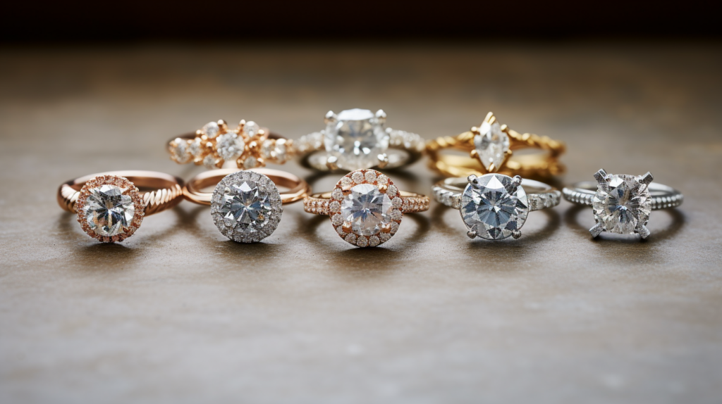 collection of engagement ring styles before 25