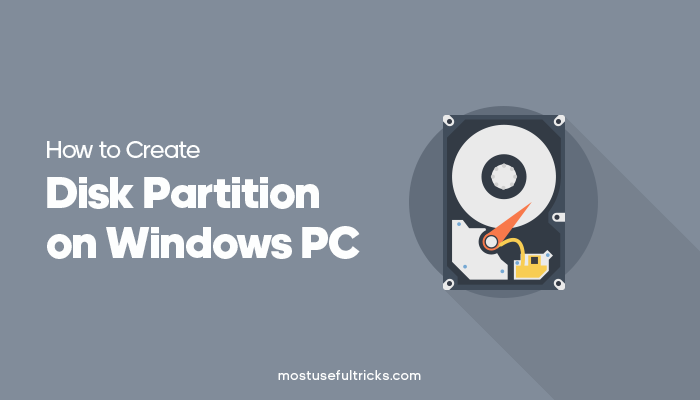 Create Disk Partition on Windows