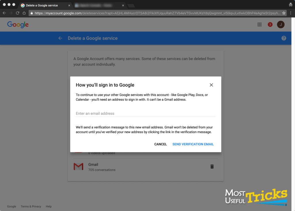 Use Other Google Products After Deleting Gmail Account
