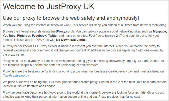 uk proxy websites