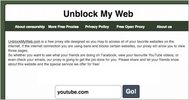 Unblock My Web