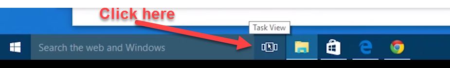 Windows 10 Task view button
