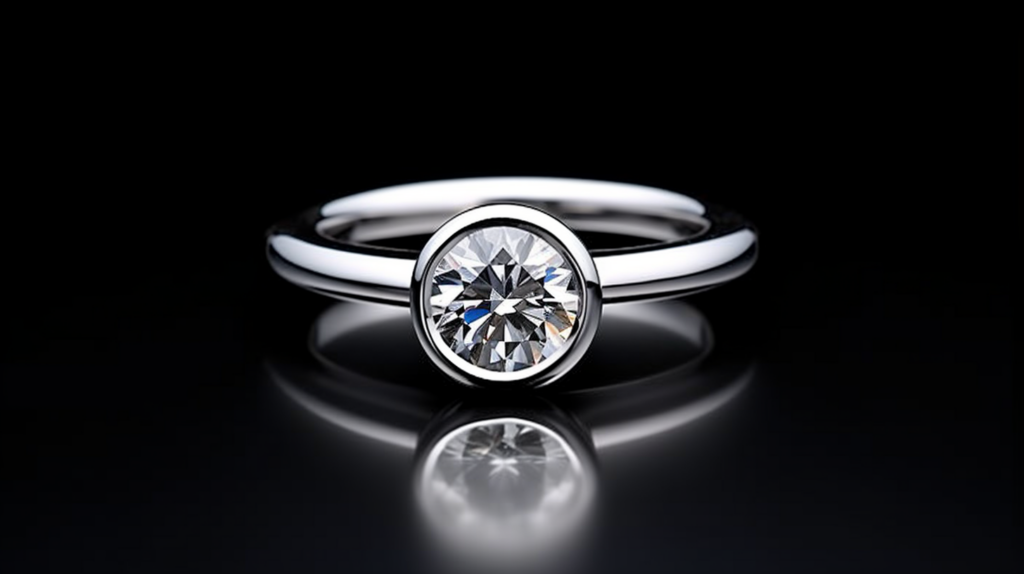 bezel engagement rings secure diamond