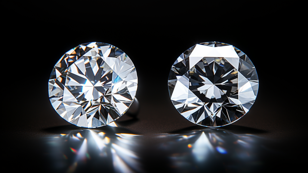 dazzling diamonds side by side