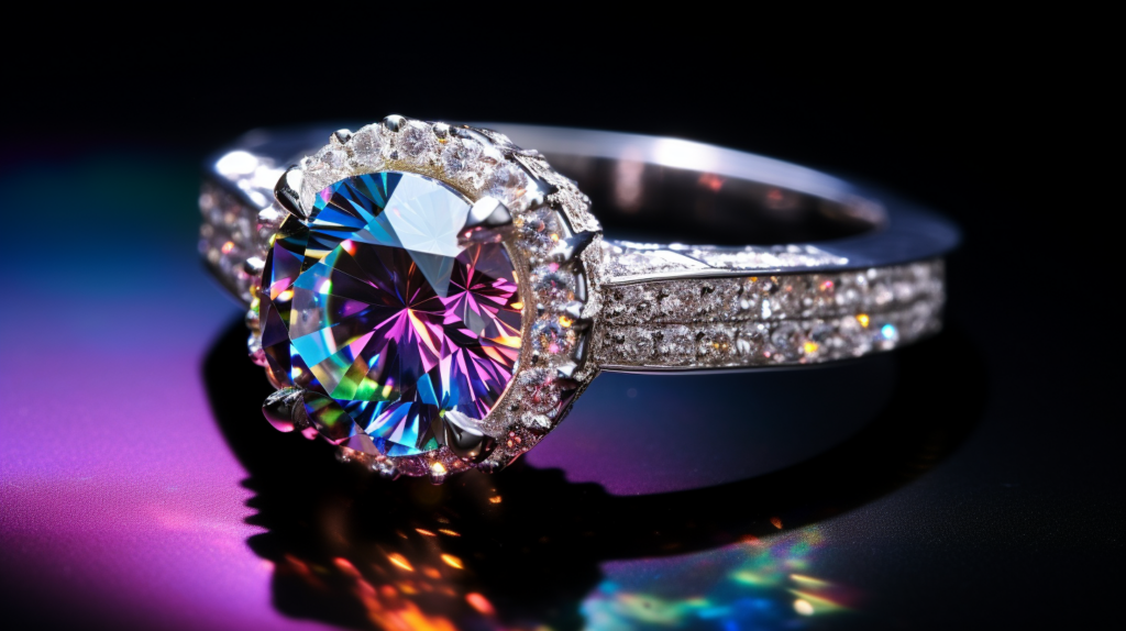a multicolored diamond from amazon.