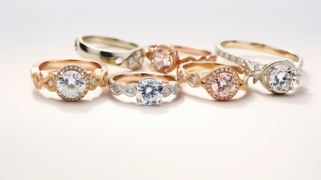 cheap engagement rings guide - sample rings