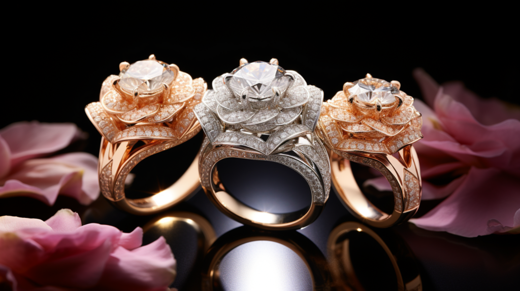 three floral diamond rings in the article Chow Tai Fooks Diamond rings review.