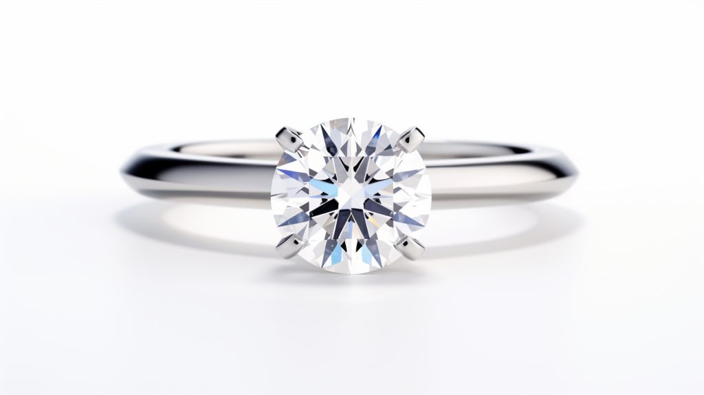 A sparkling 3/4 carat diamond ring