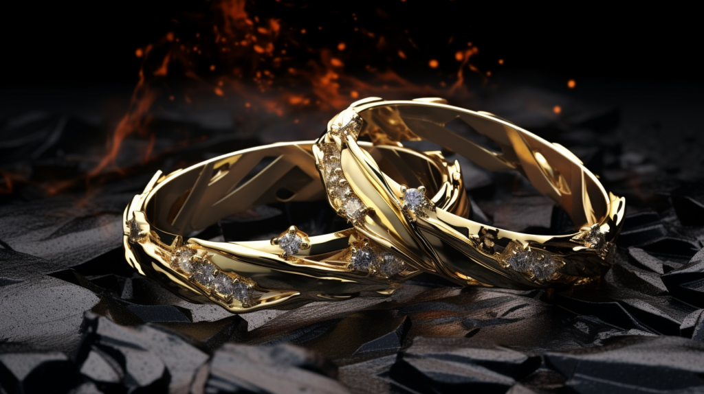 Dazzling gold rings