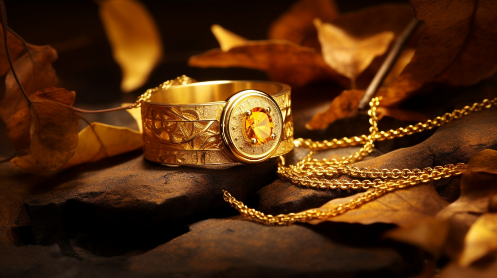 stunning gold bangle upclose