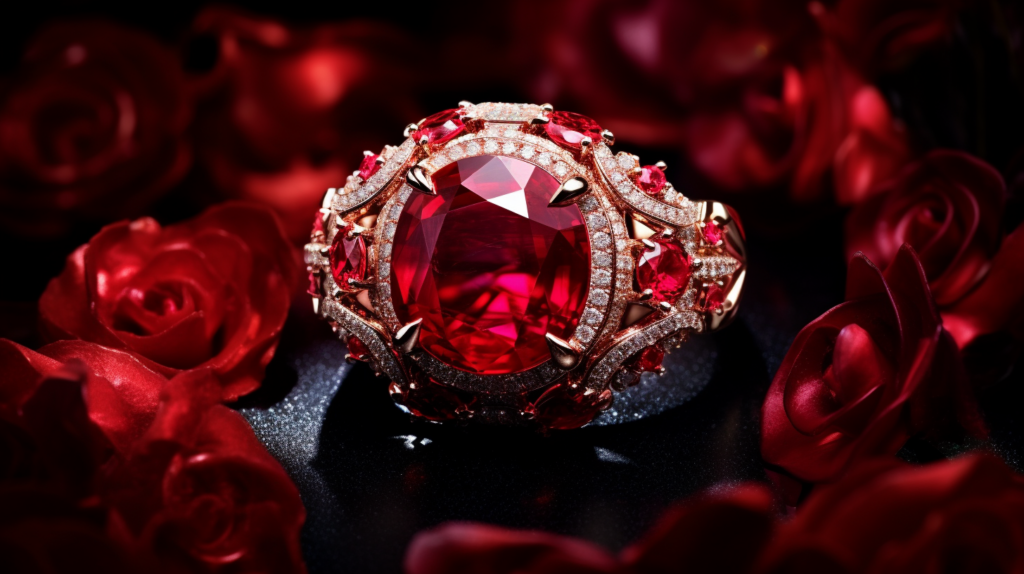 Elegant ruby jewelry