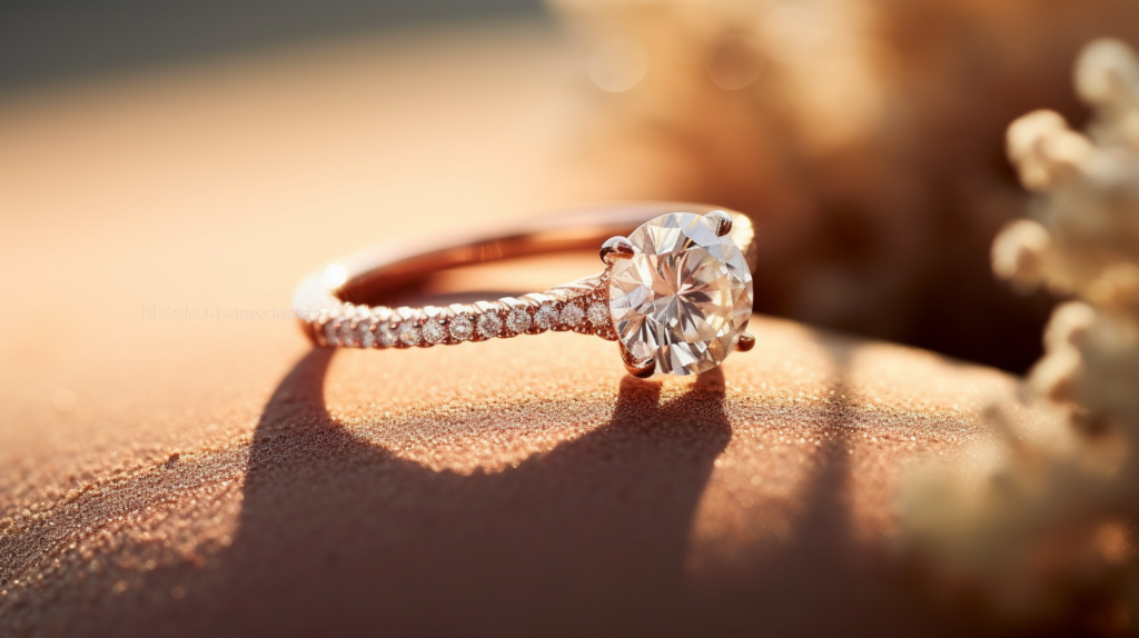 elegant rose gold engagement rings