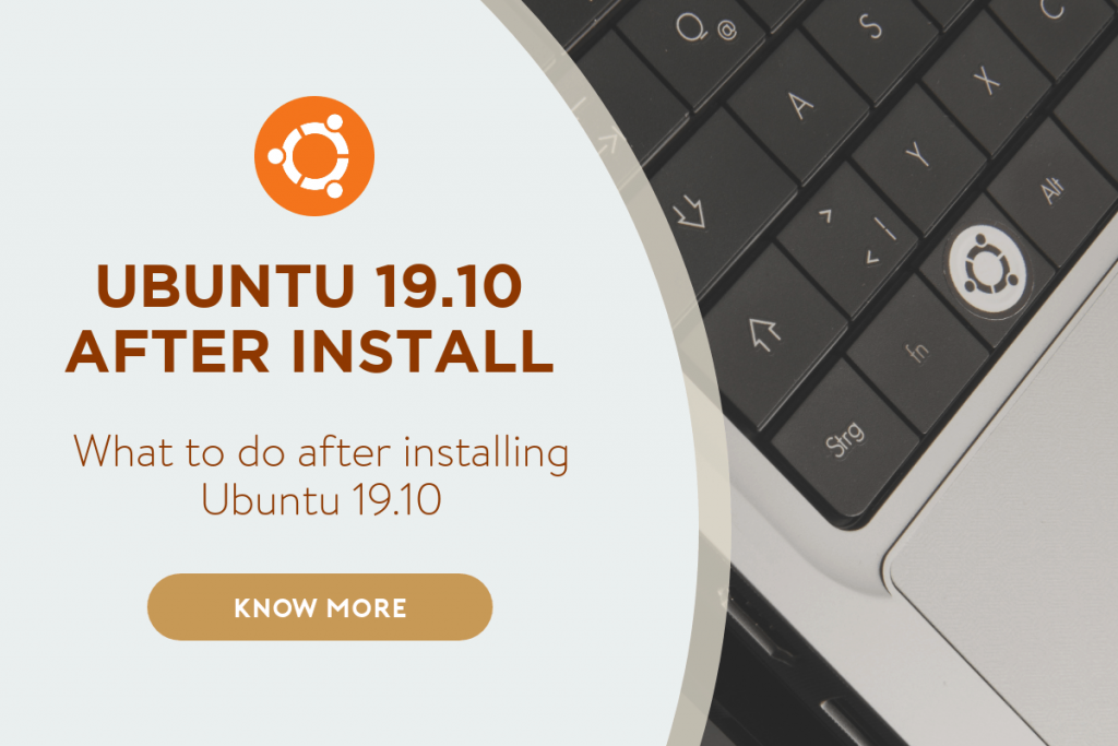 ubuntu 19.10 after install