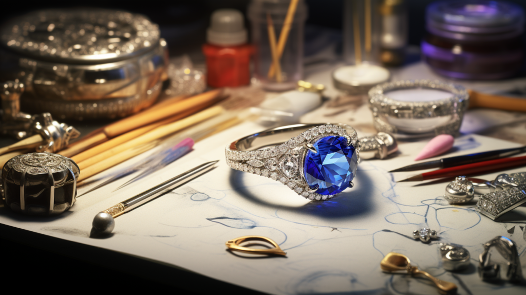 best places to design your own engagement ring with a blue diamond 
