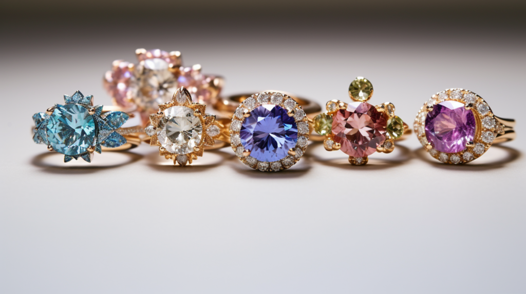 Diamond Rings in Different Colors