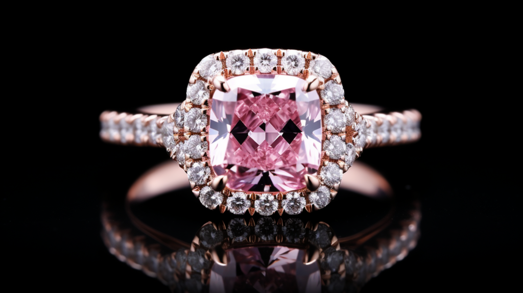 A pink diamond ring