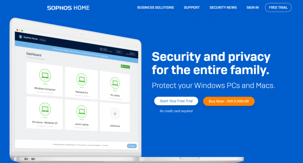 sophos home antivirus windows